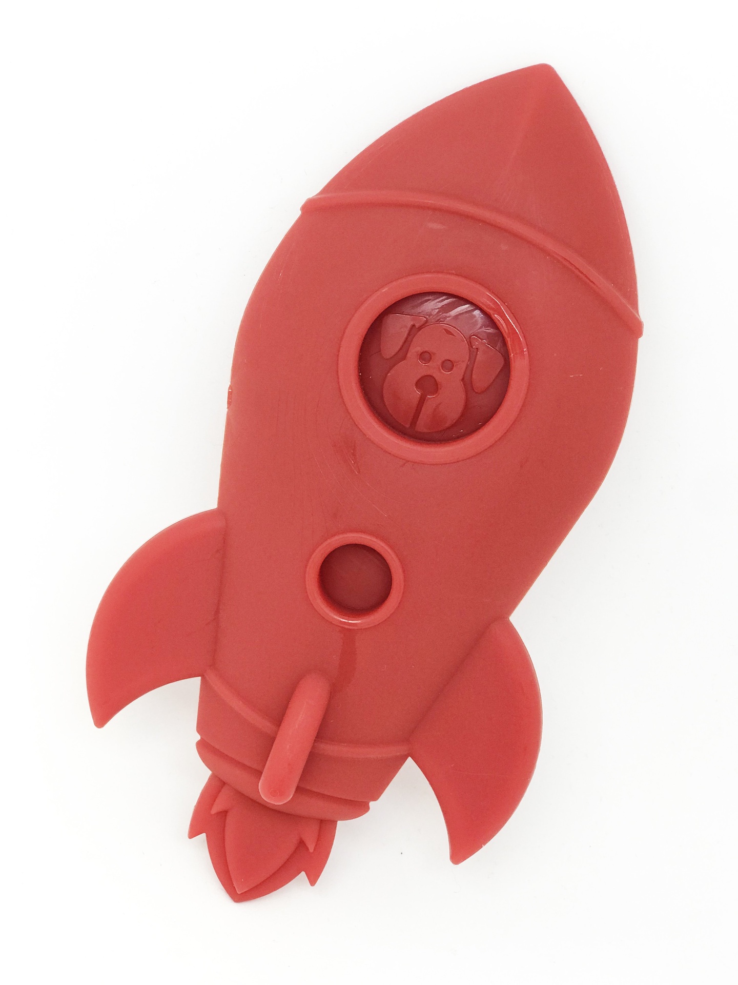 Spotnik Rocket Ship Ultra Durable Nylon Dog Chew Toy For Aggressive Chewers - Red