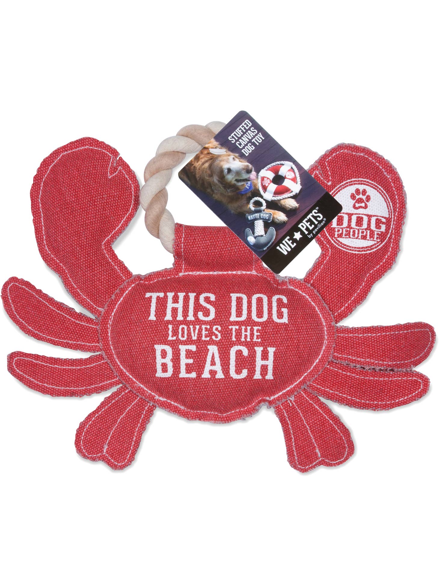 Crab - Beach Dog Toy On Rope