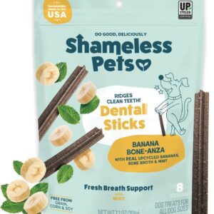 Shameless Pets Dental Sticks Banana Bone-anza