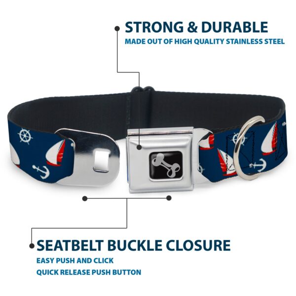 Sailboats and Anchor Buckle Collar