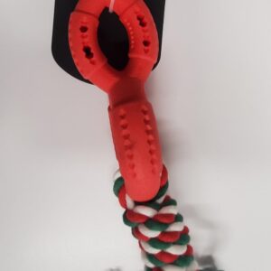 Red Foam Tugger with Rope Dog Toy