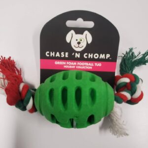 Green Foam Football Holiday Tug Toy