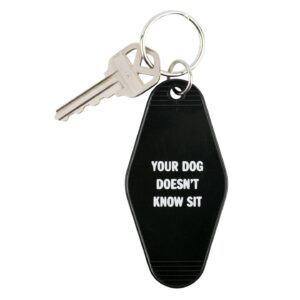 Your Dog Doesn't Know Sit Keychain