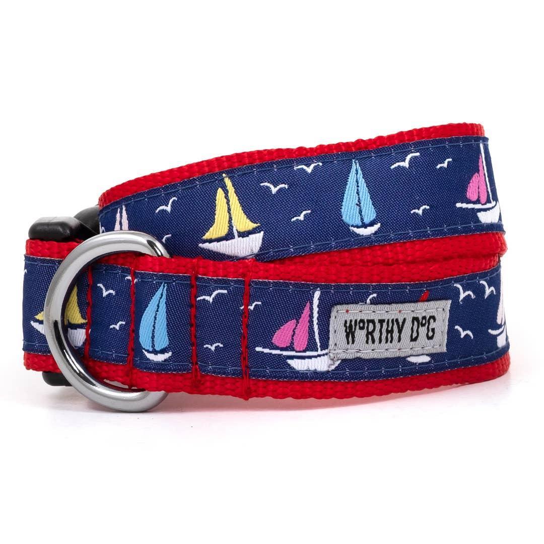 Sailboats Collar-Navy
