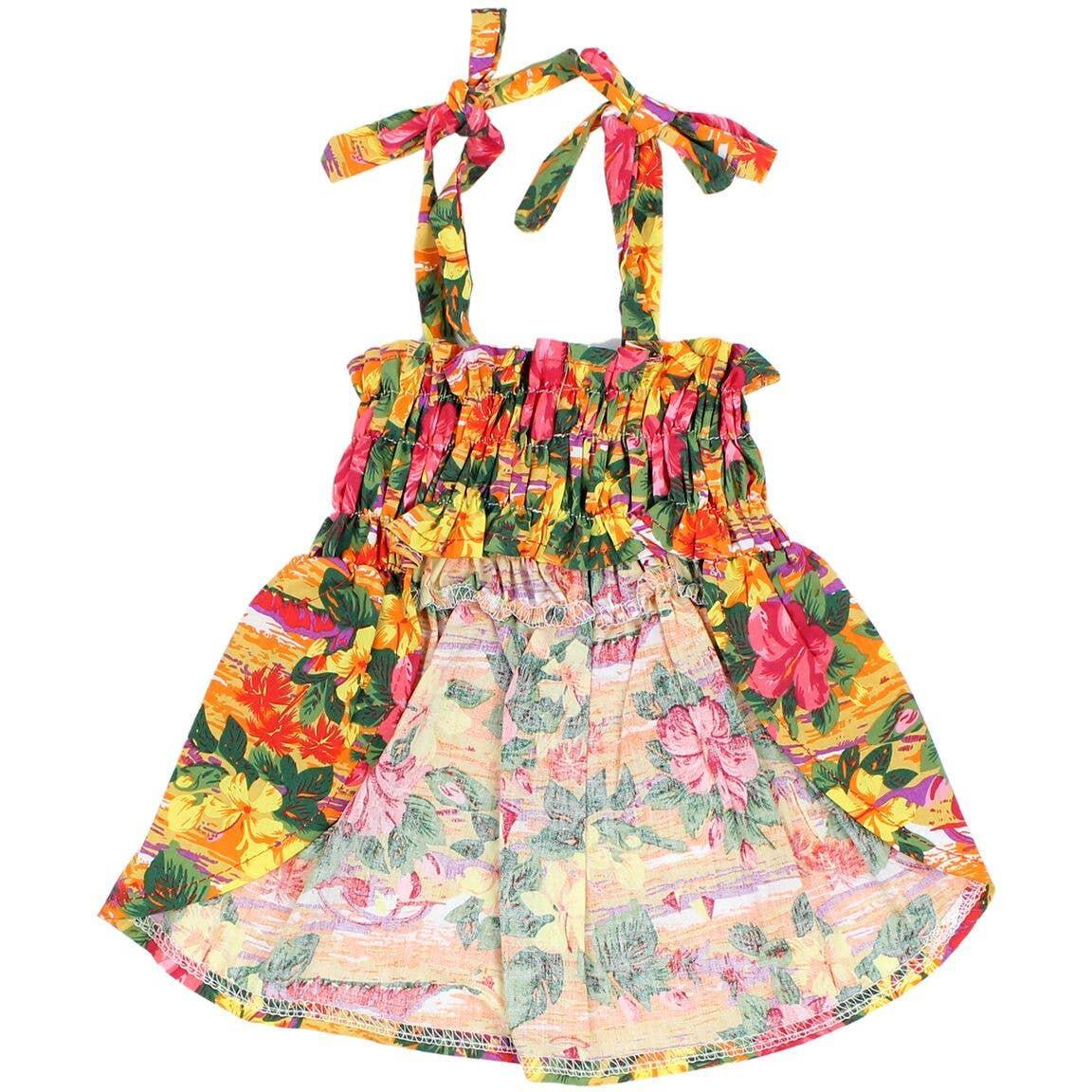Hawaiian Dress – Vibrant Floral Print Dog Dress - Image 2