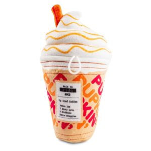 Pupkin' Donuts Iced Coffee | Plush Squeaker Dog Toy
